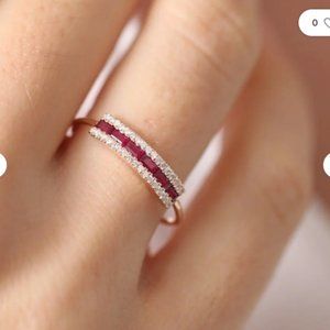 Three Color Plated Fashion Rings for Women